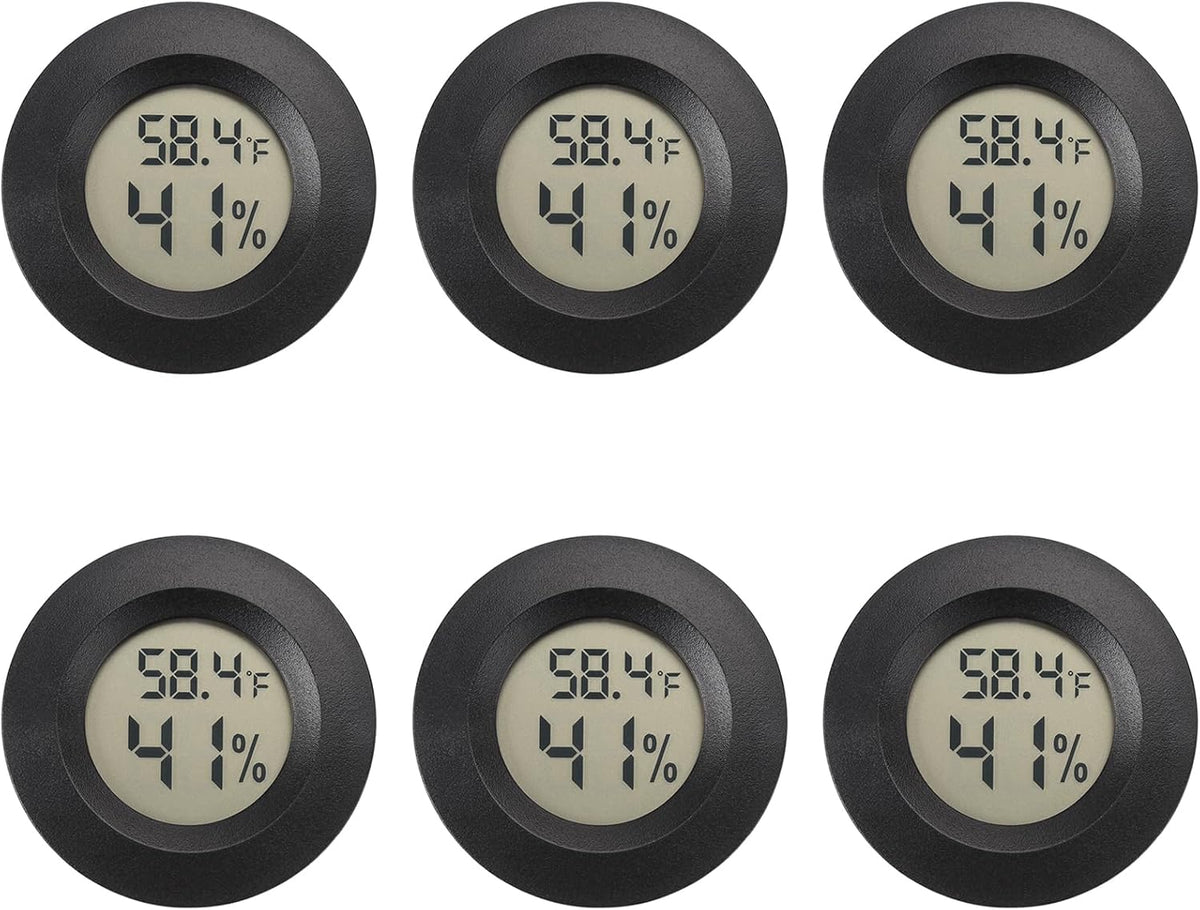 Serundo Auto Digital Hygrometer Thermometer Indoor/Outdoor Hygrometer 6PC
