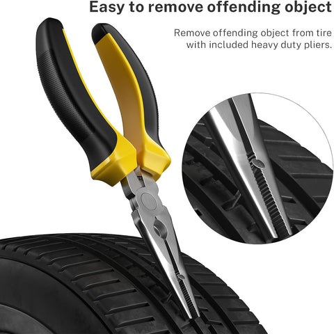 AUTOWN Flat Tire Repair Kit with Plugs 31pcs, Professional Tire Plug Kit