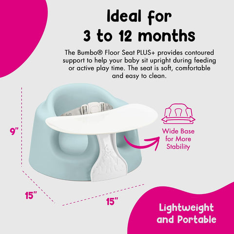 Bumbo Baby Soft Foam Floor Seat Plus+ w/Tray, 3 to 12 Mos., Desert Mirage