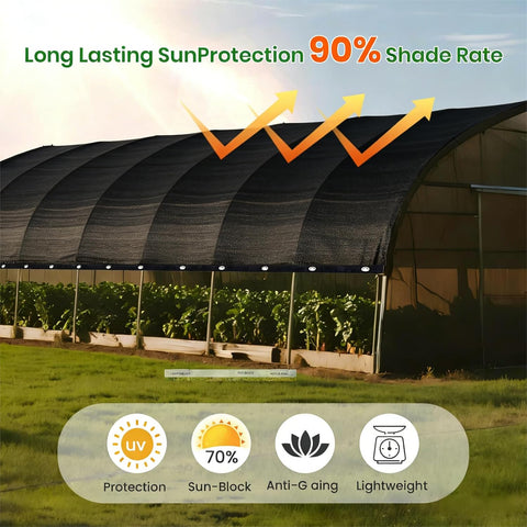 90% Sun Shade Cloth with Grommets, 3.3 X 6 FT Pergola Shade Cover, Mesh Tarp Sun Screen for Patio, Outdoor, Garden, Backyard