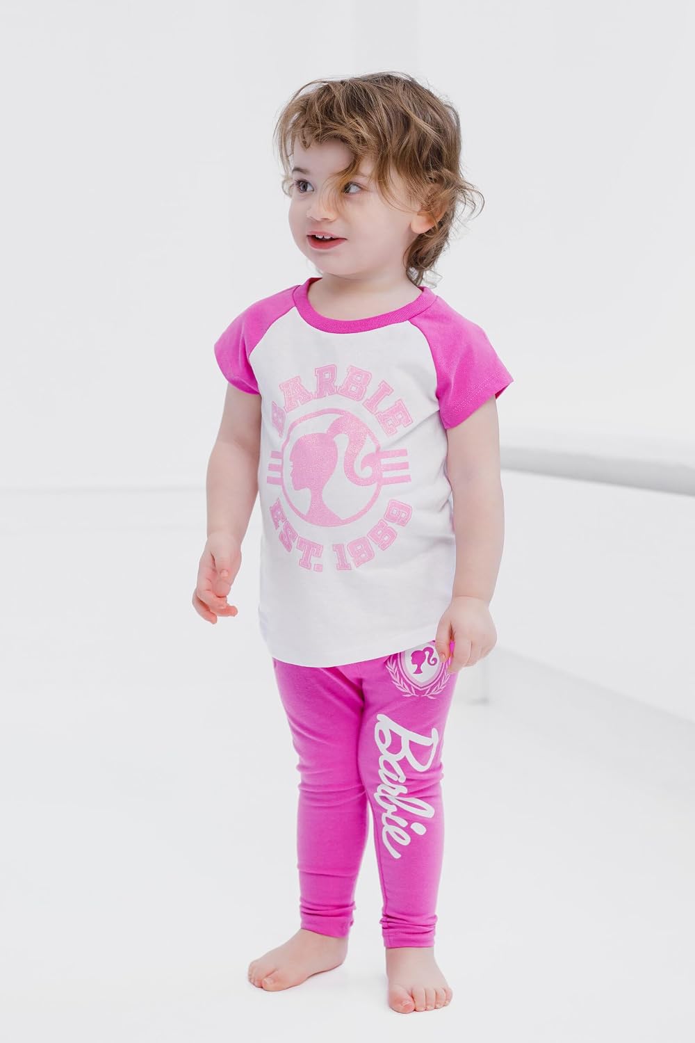 Barbie Girls T-Shirt and Leggings Outfit Set Toddler to Big Kid Sizes (2T - 14-16)