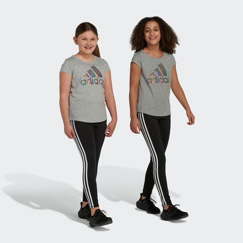 adidas Girls' Short Sleeve Scoop Neck Tee T-Shirt