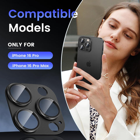 Tensea for iPhone 16 Pro Max/16 Pro/14 Pro Max/14 Pro Camera Lens Protector
