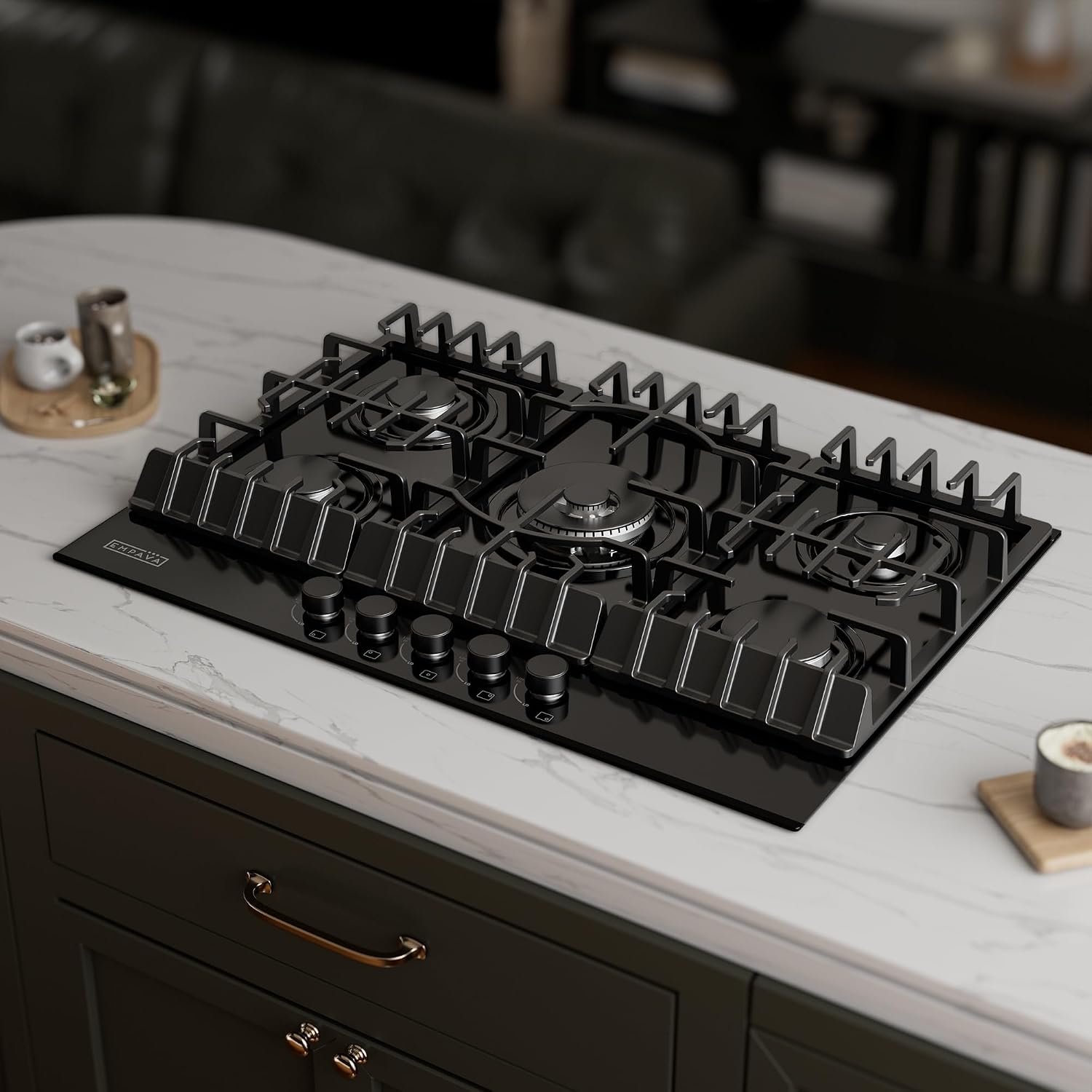 Empava 30 in. Gas Stove Cooktop 5 Italy Sabaf Sealed Burners