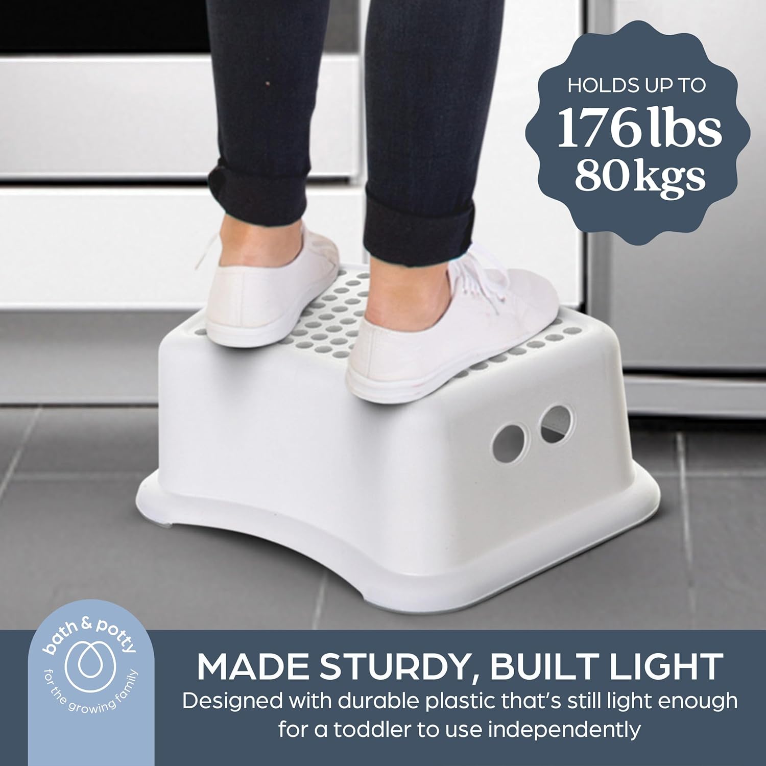 Dreambaby Step Stool for Kids - Non-Slip Base and Contoured Design for Toilet Potty Training and Sink Use (Pack of 2)