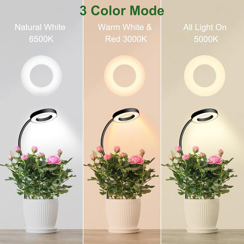 wolezek 2 in 1 Grow Lights for Indoor Plants, 48 LEDs Plant Lights Indoor