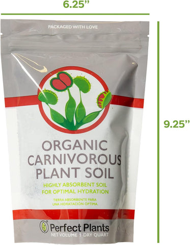 Perfect Plants Carnivorous Plant Soil, 1 qt, Venus Fly Trap Potting Mix
