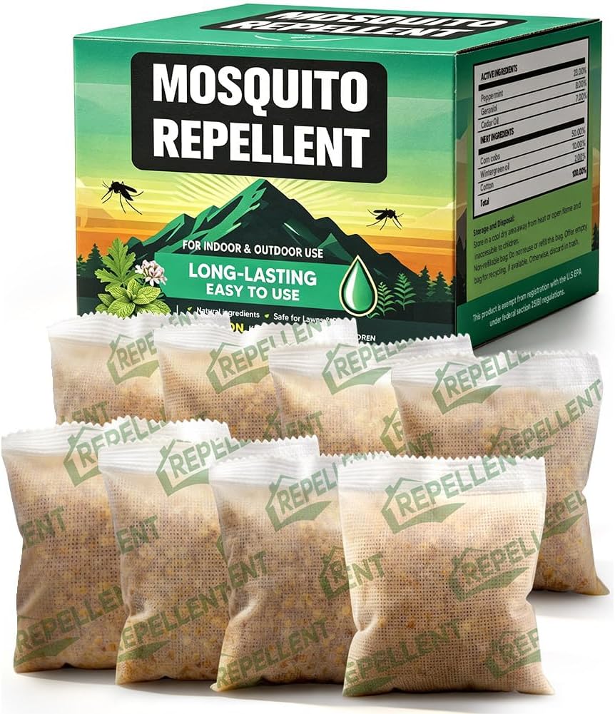 Mosquito Repellent Outdoor Patio, Mosquito Deterrent Indoor-8Pouch