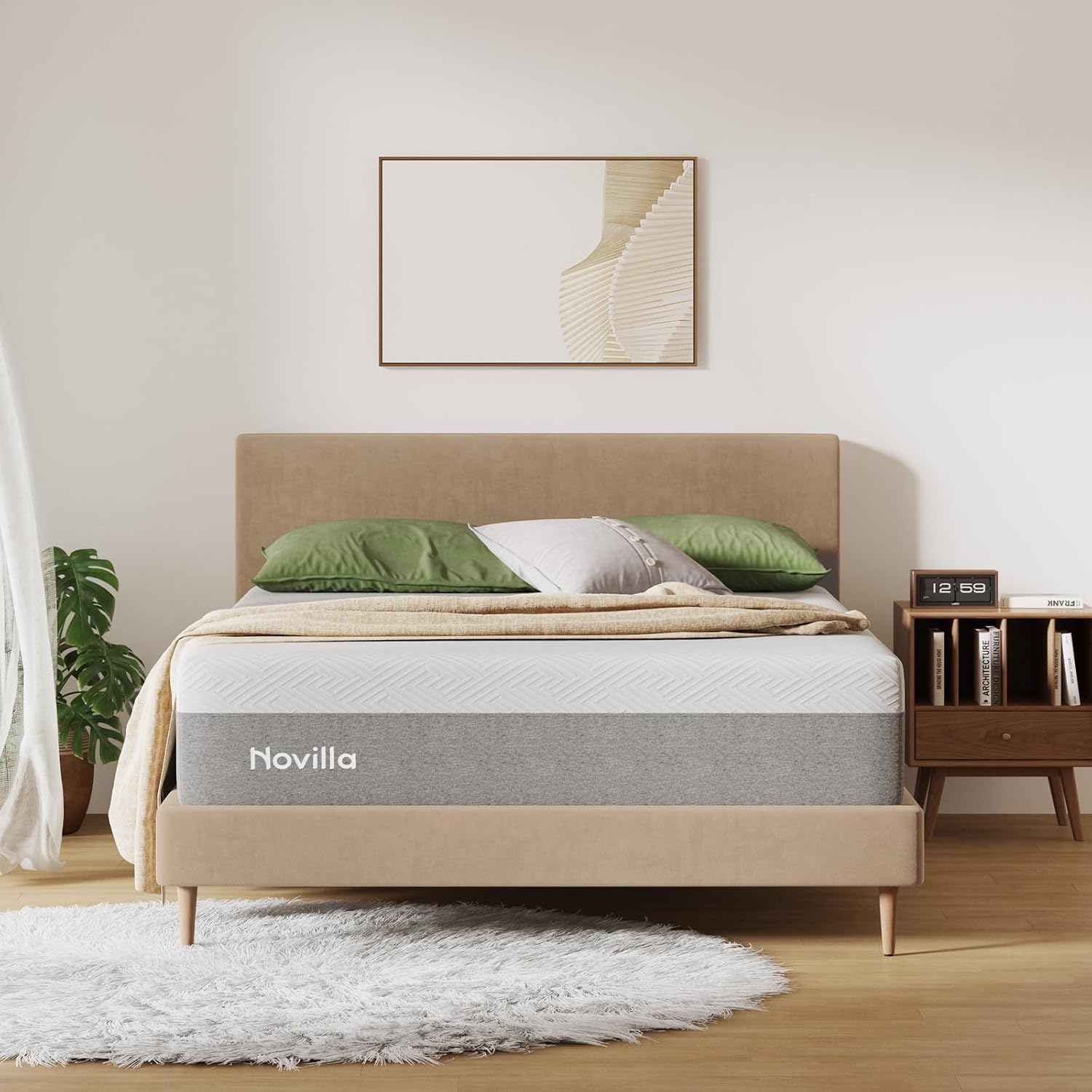 Novilla Bliss Queen Size Mattress, 12 Inch Gel Memory Foam Mattress Queen