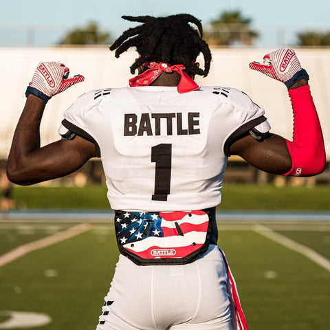 Battle Sports Novelty Football Back Plate, Kids, Adults