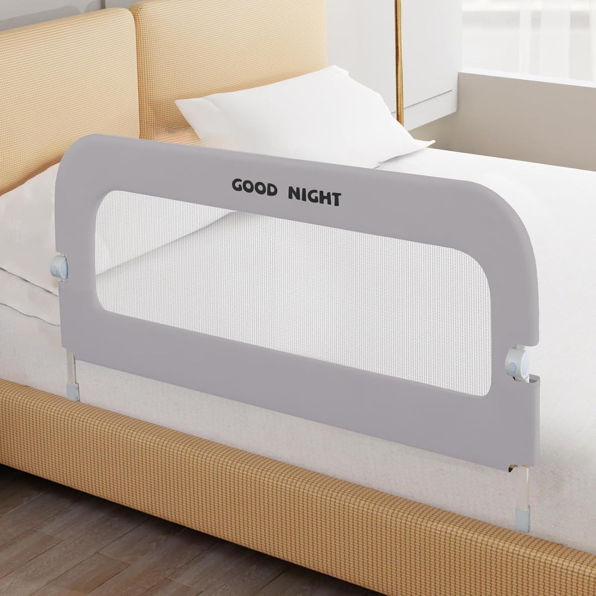 Bed Rail for Toddlers, 32 Inch Toddler Bed Rails, Bed Rail for Baby(Grey)