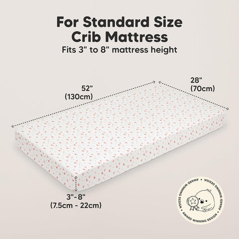 KeaBabies 2pk Organic Cotton Crib Sheets for Boys Girls 52x28, Butterflies