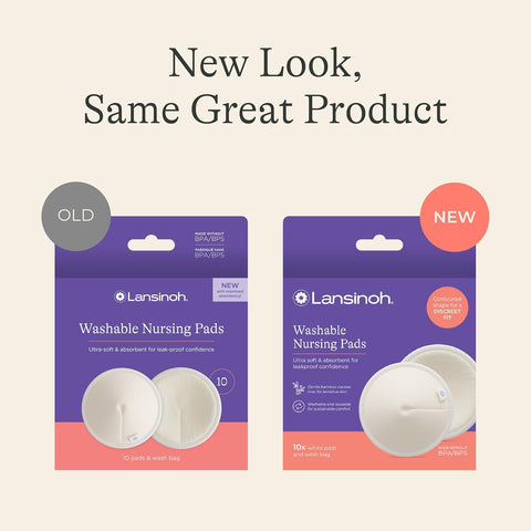 Lansinoh Washable Nursing Pads, 10 Count