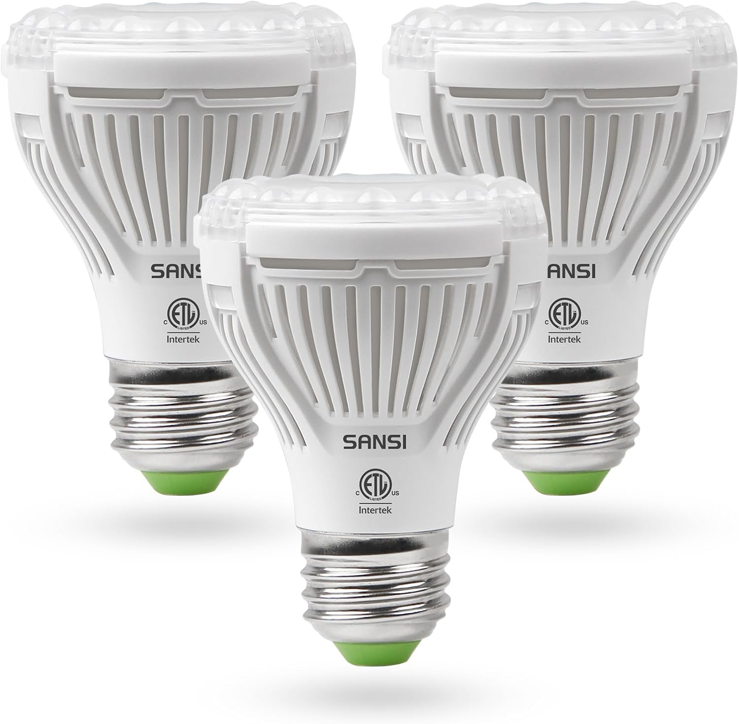 SANSI LED Grow Light Bulbs 3-Pack, 10W Full Spectrum, E26 Base, 4000K