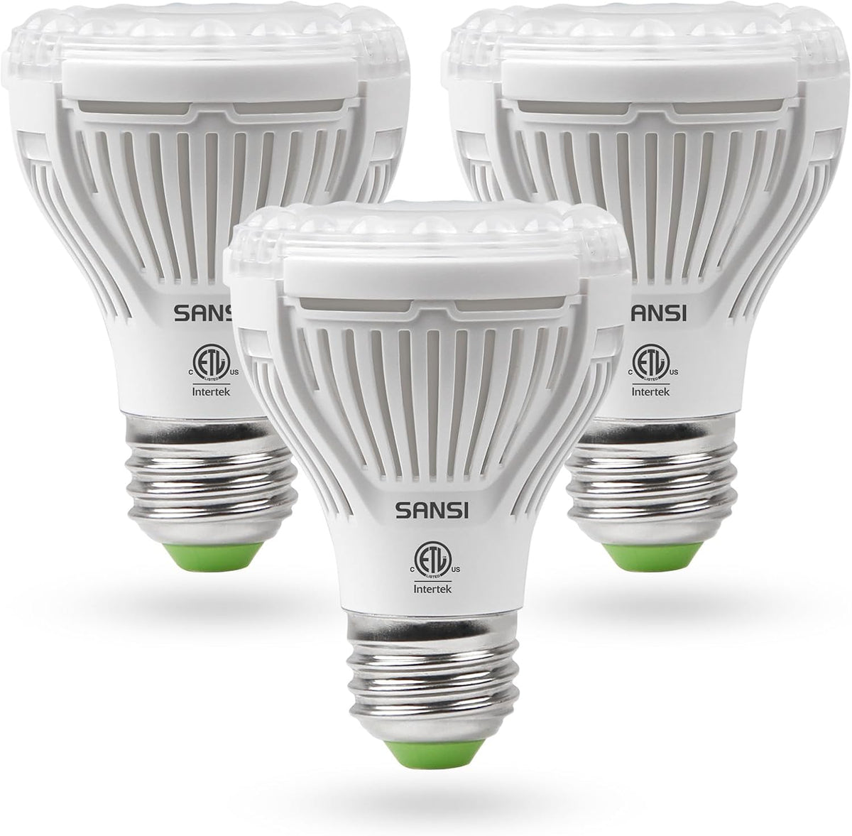 SANSI LED Grow Light Bulbs 3-Pack, 10W Full Spectrum, E26 Base, 4000K