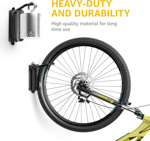 monTEK Swivel Bike Wall Mount, Bike Hangers for Garage, 4 Pack