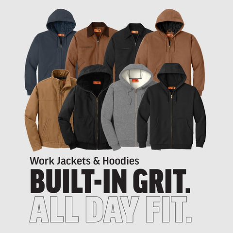 CornerStone Unisex Heavyweight Full Zip Hooded Sweatshirt with Thermal Lining | Zip Hoodie for Men & Women, Adjustable Hood
