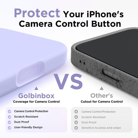 GolbinBox Magnetic for iPhone 17 Pro Max Case, Silicone Cover, Lilac