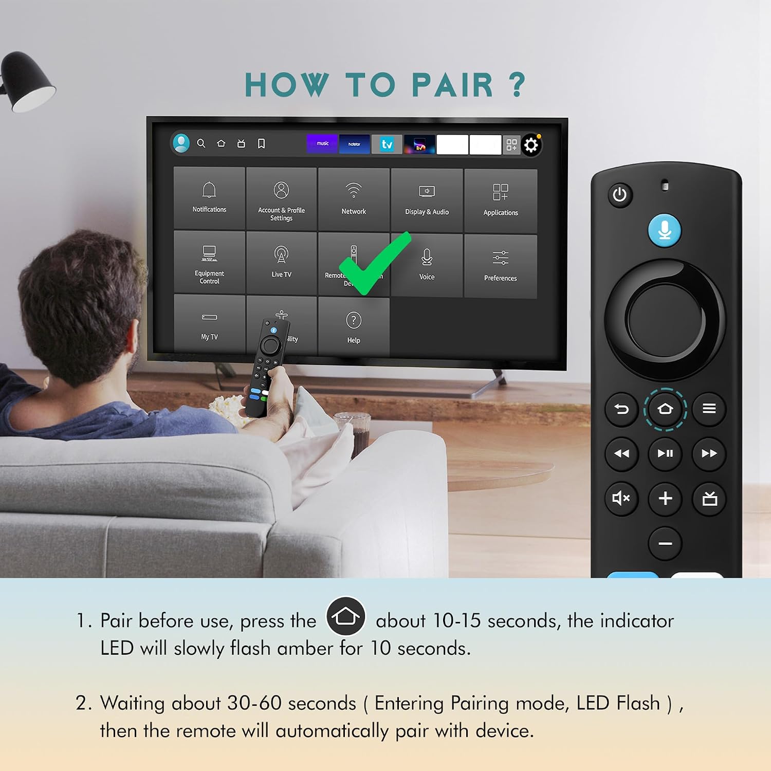 Replacement Remote for All Fire Series,Remote for TV Stick (HD, 4K, 4K Max, Lite),TV Cube,Remote for Insignia,TCL,3rd Gen Fire Smart TVs with Voice
