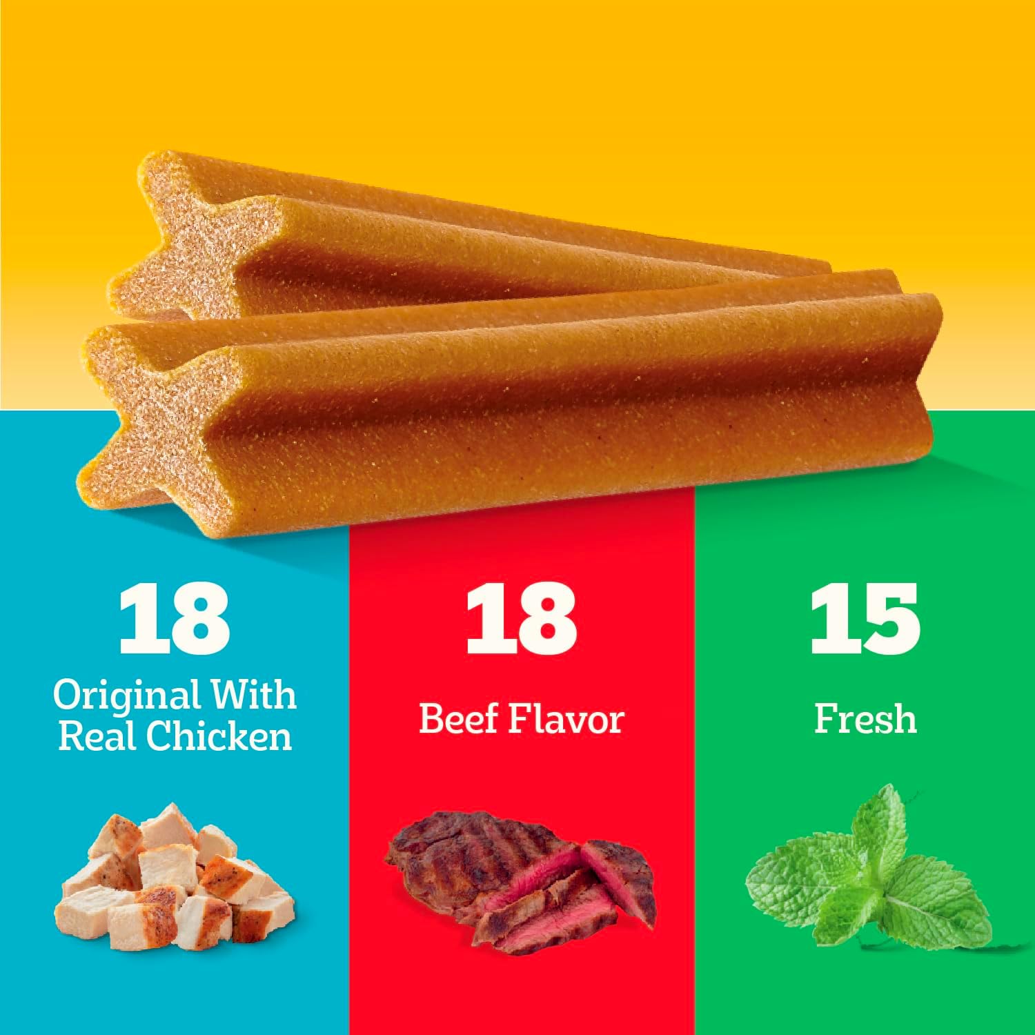 Pedigree Dentastix Large Breed Dental Dog Treats, Variety, 51 Count