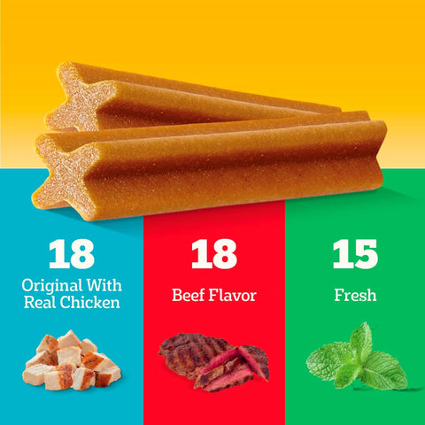 Pedigree Dentastix Large Breed Dental Dog Treats, Variety, 51 Count