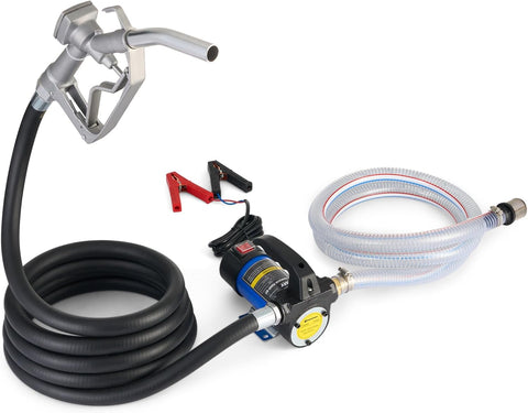 OMT Diesel Transfer Pump, 12V Fuel Transfer Pump with Nozzle Hoses