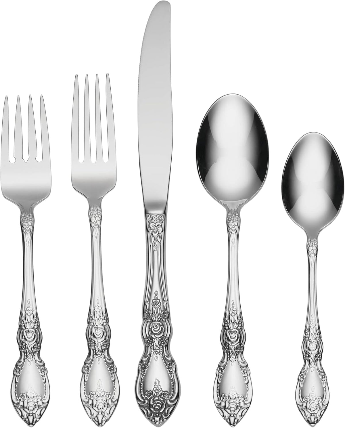Oneida Wordsworth 45-Piece 18/0 Silverware Set for 8, Flatware