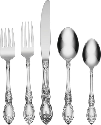 Oneida Wordsworth 45-Piece 18/0 Silverware Set for 8, Flatware