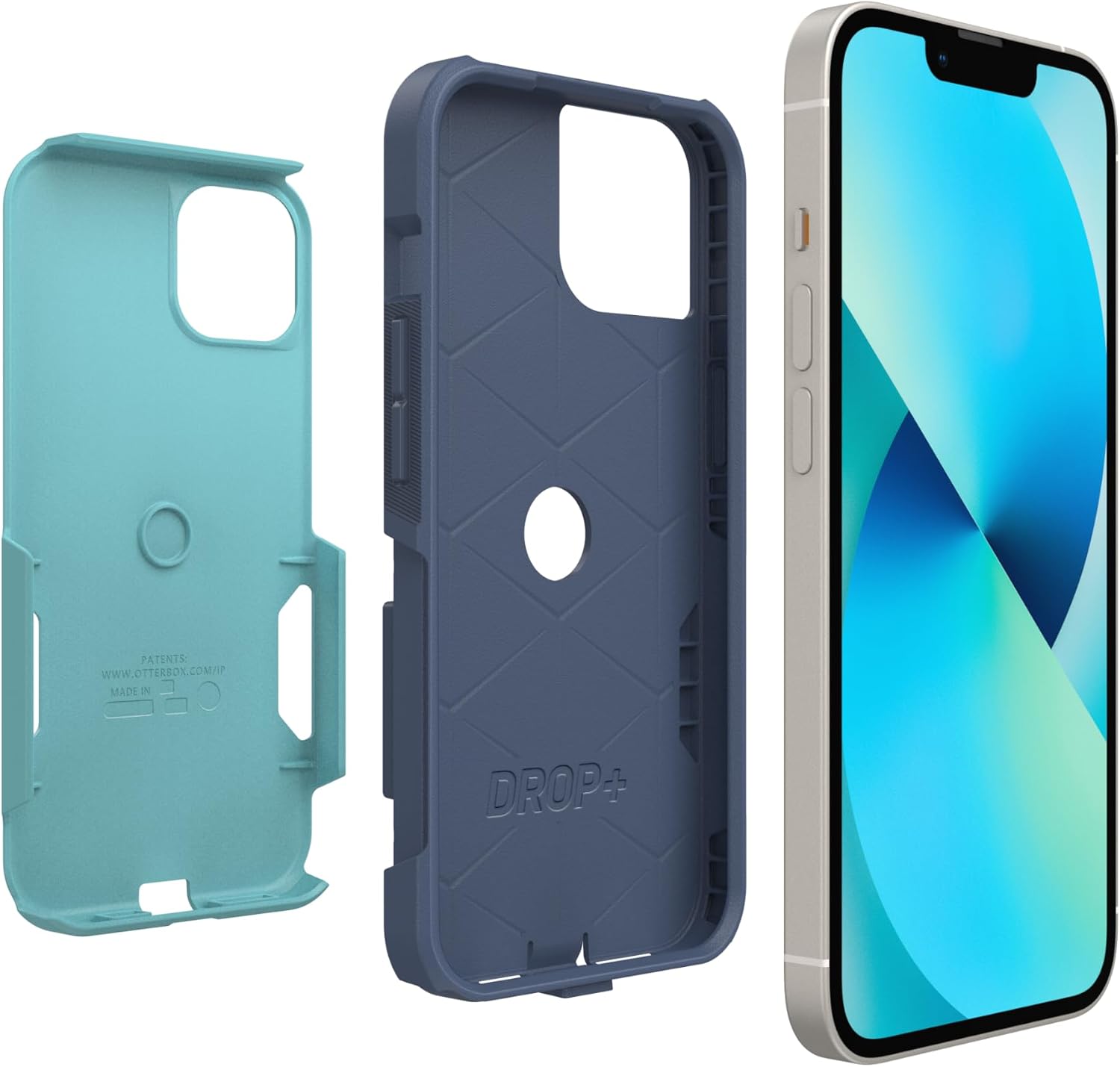 OtterBox iPhone 13 – Commuter Series Slim Case - Teal & Blue