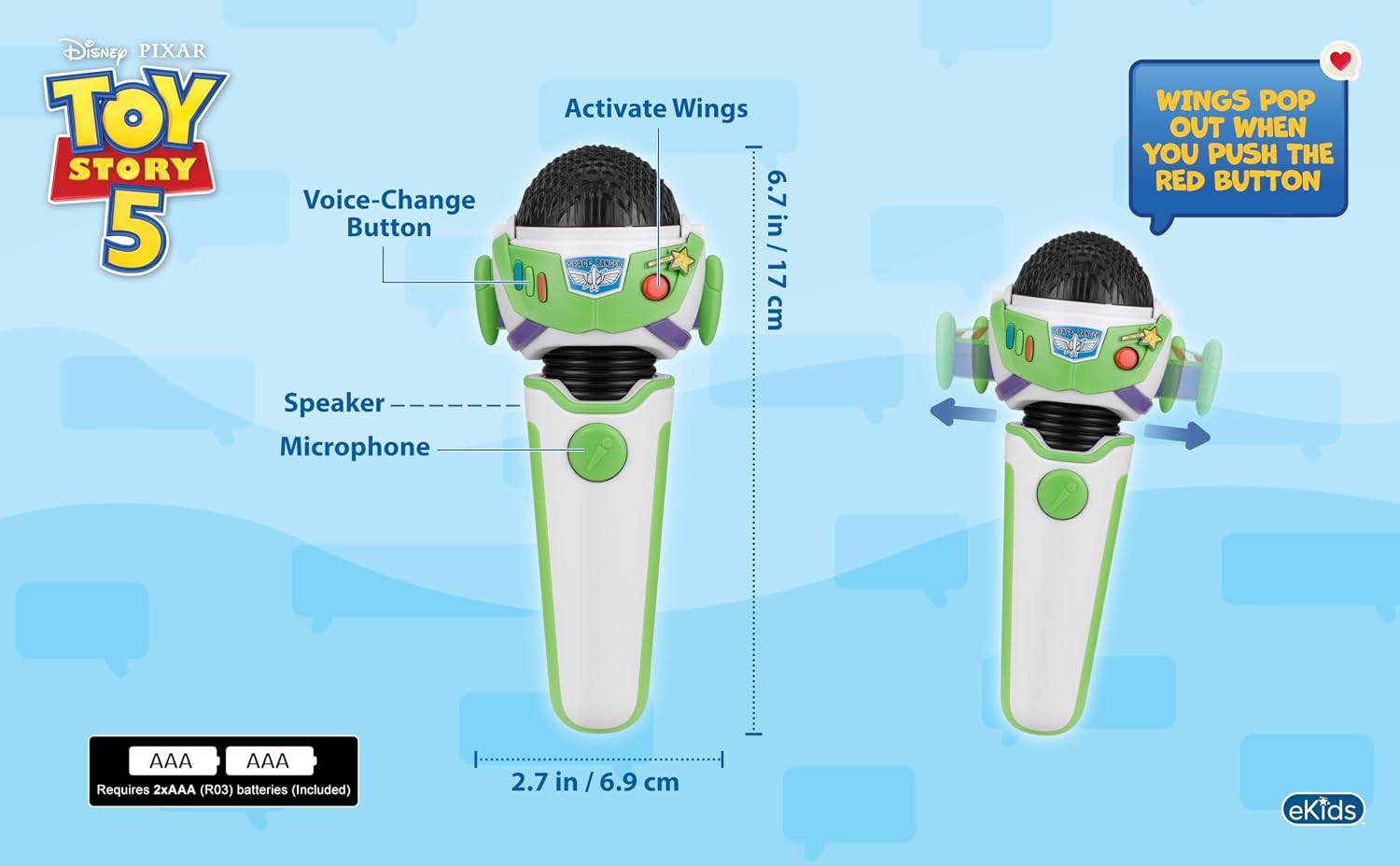 Toy Story 5 Voice Changer Microphone for Kids and Fans of Toy Story Toys