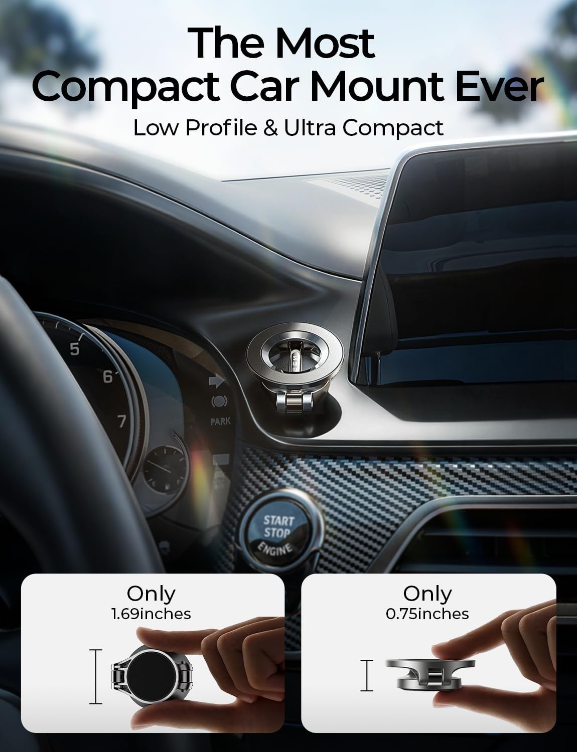 LISEN for MagSafe Car Mount for iPhone 17 Pro Max [24 Strong Magnets] Classic Magnetic Phone Holder for Car Dashboard Magnet Phone Mount Car Cell Phone Holder for iPhone 17 Pro Max Air 16 15 14 13 12
