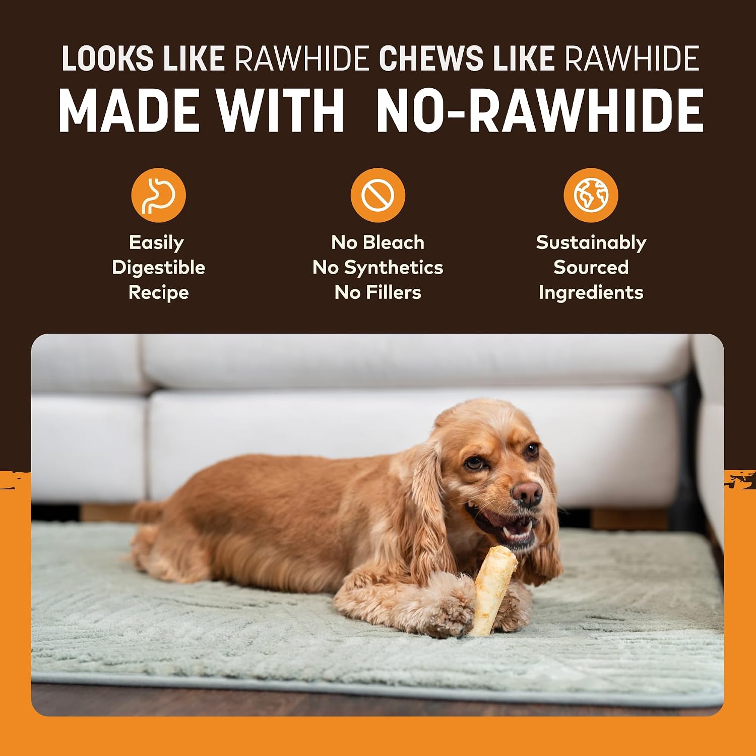 Earth Animal No Hide Dog Chews - Rawhide Free Small Rolls 6 Count Chicken
