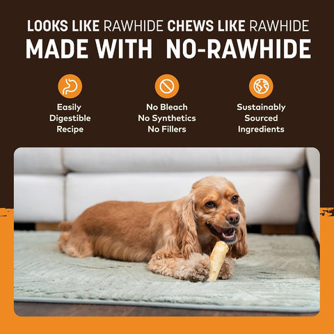 Earth Animal No Hide Dog Chews - Rawhide Free Small Rolls 6 Count Chicken