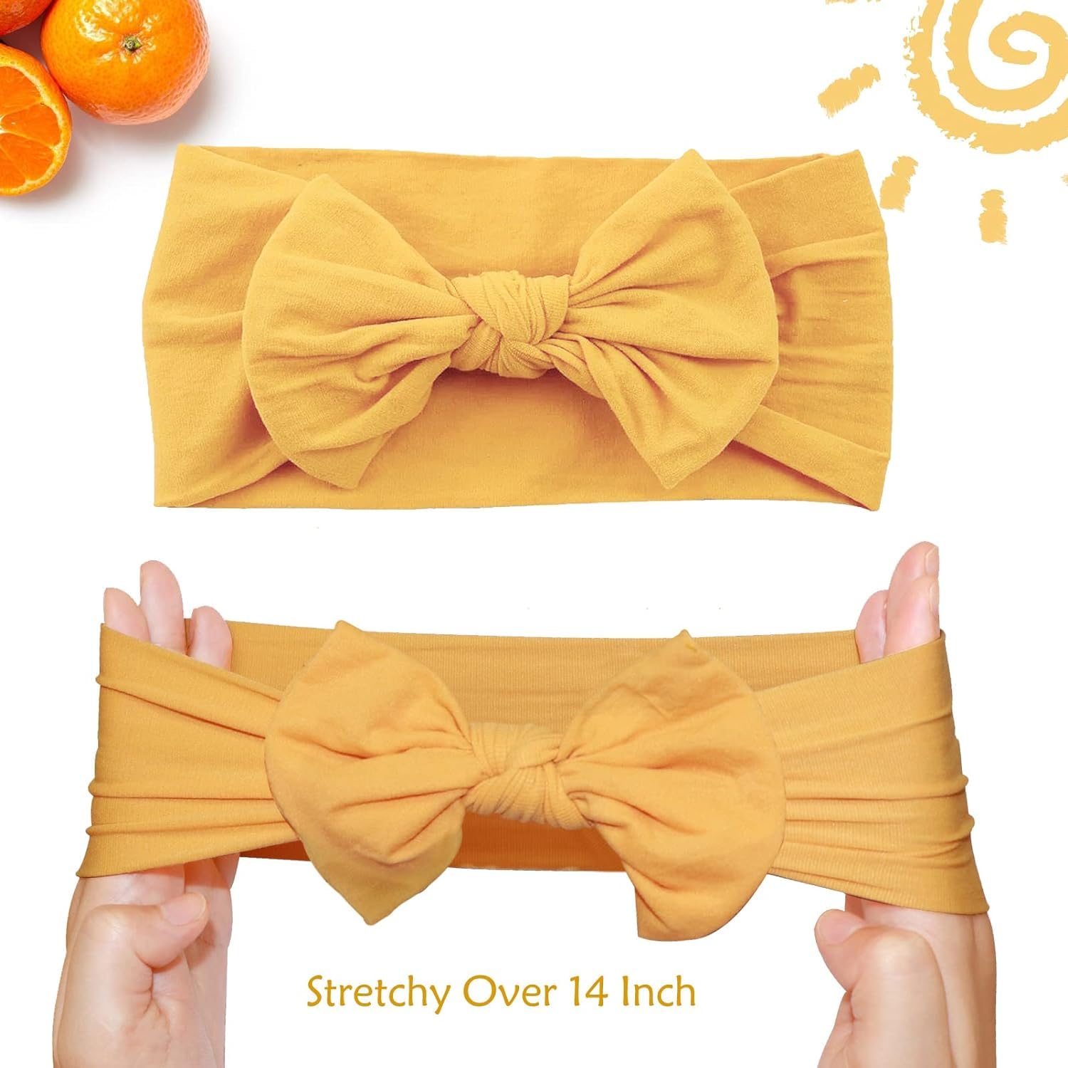 ALinmo 25PCS Baby Nylon Headbands Soft Baby Girl Headbands with Hair Bows
