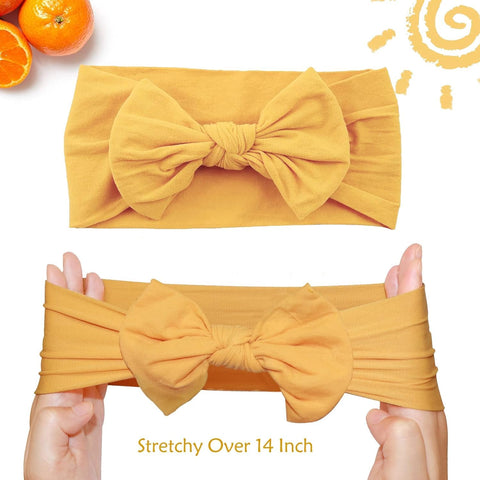 ALinmo 25PCS Baby Nylon Headbands Soft Baby Girl Headbands with Hair Bows