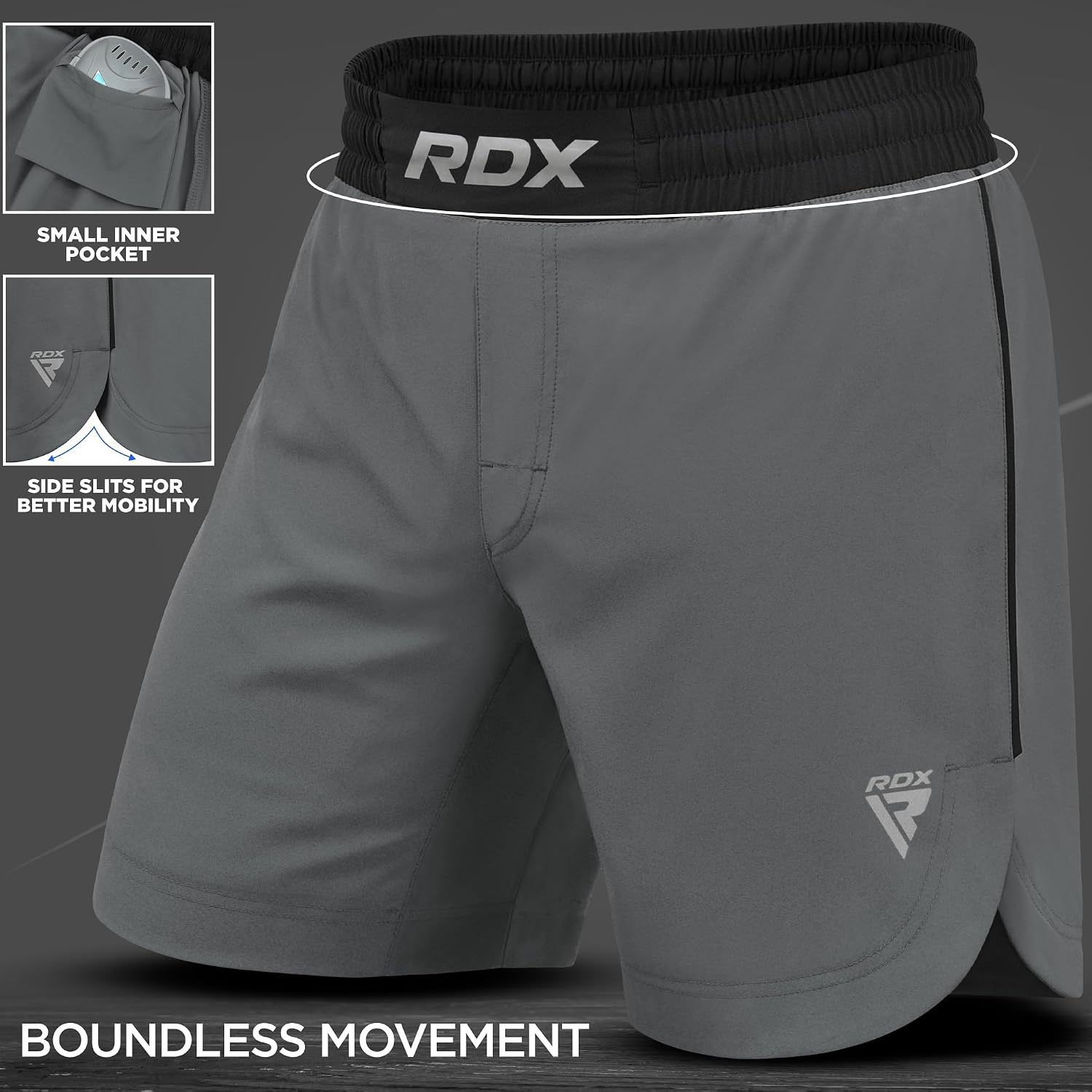 RDX MMA Shorts for Training & Kickboxing – Fighting Shorts for Martial Arts, Cage Fight, Muay Thai, BJJ, Boxing, Grappling