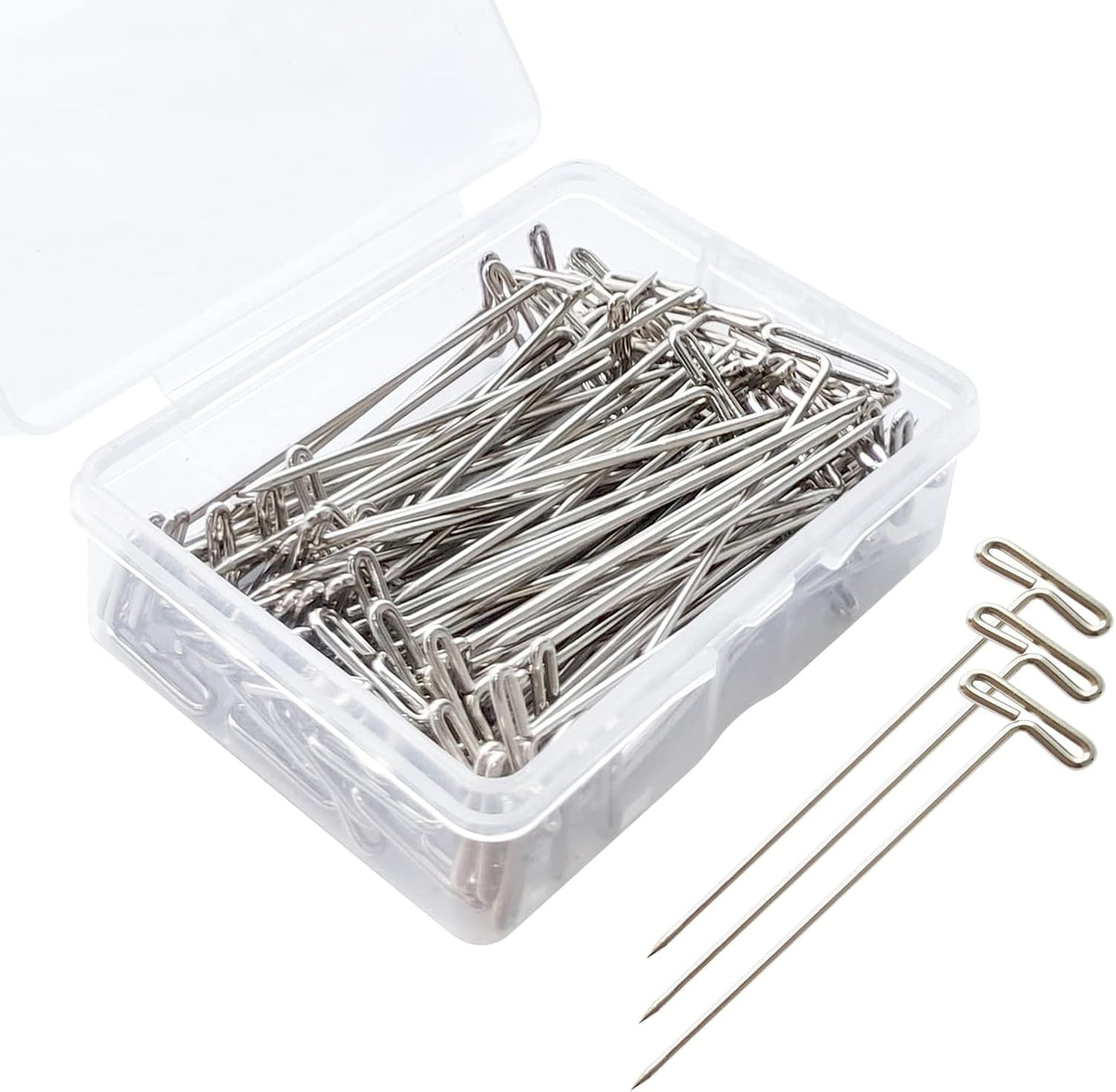 T-Pins, 100 Pack 2 Inch - For Knitting, Wigs, Sewing & Office Wall