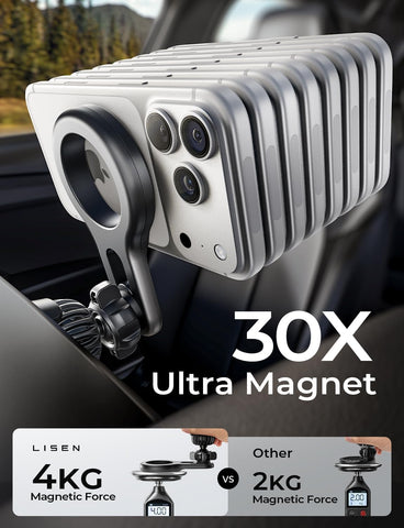 LISEN for MagSafe Car Mount, Magnetic Phone Holder for Car Vent Phone Mount, Super Magnetic Car Phone Mount, Air Vent Hands Free Phone Mount, Gifts Car Phone Holder Magnetic for iPhone 17 Pro Max 16