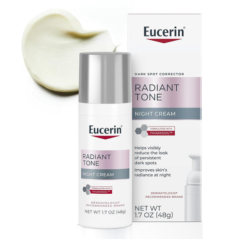 Eucerin Radiant Tone Night Cream Dark Spot Corrector with Thiamidol, 1.7 OZ