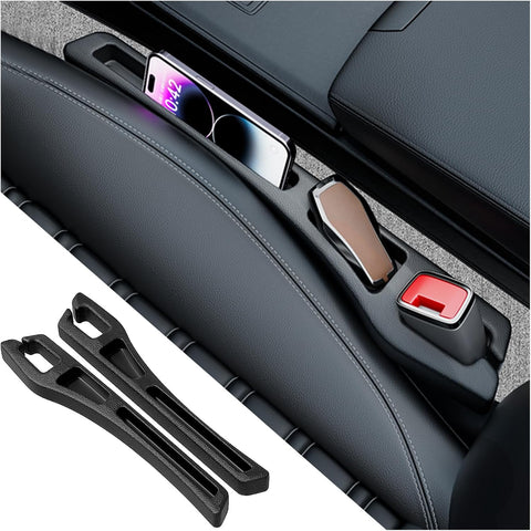 2PCS Car Seat Gap Filler Organizer,2 in 1 Car Gap Filler (Black)