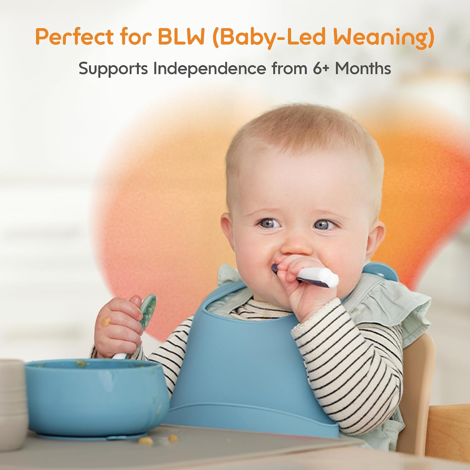 NumNum Baby Spoons Self Feeding 6 Months, 4-Pack Classic Colors