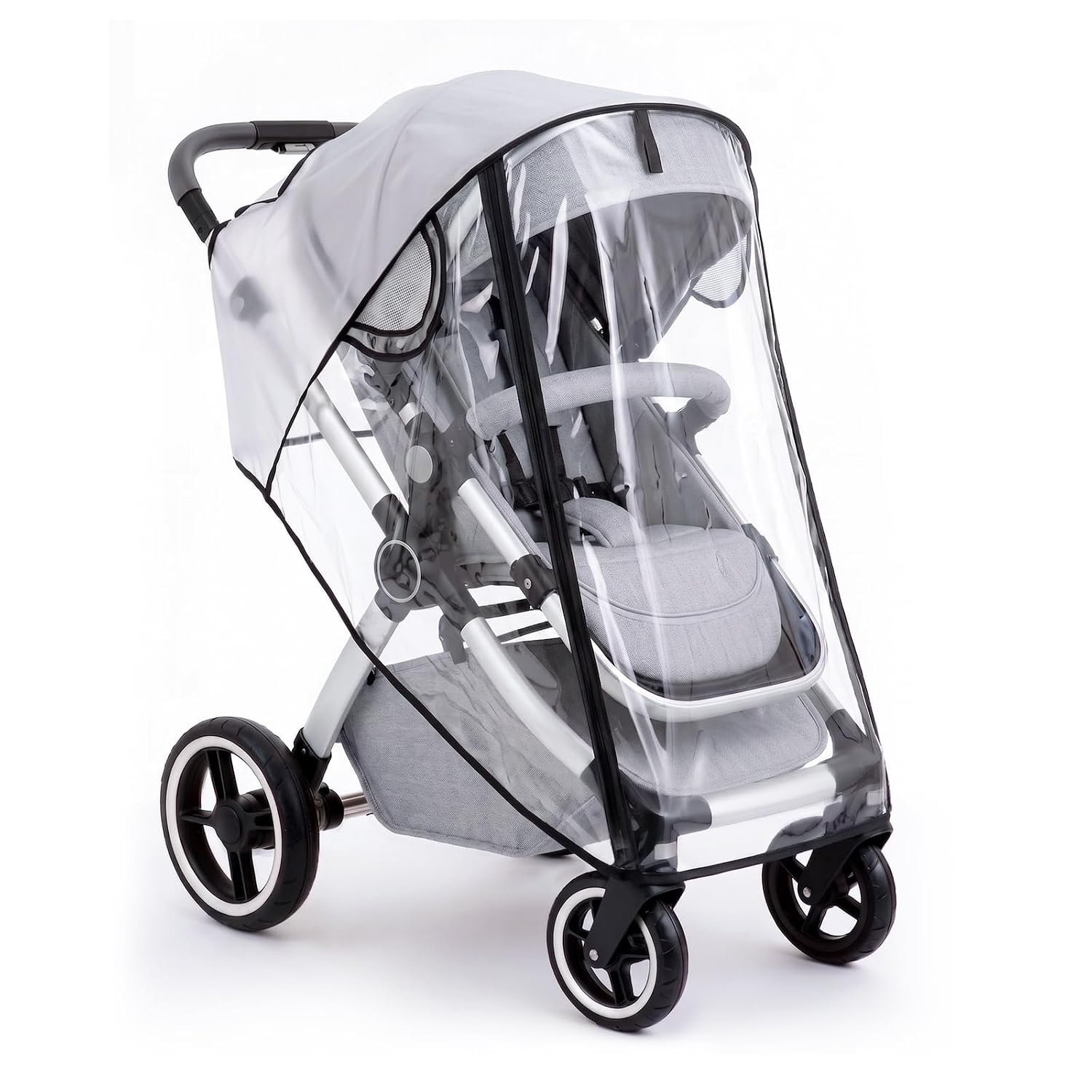 Clear Stroller Rain Cover, Universal Fit Baby Travel Weather Shields