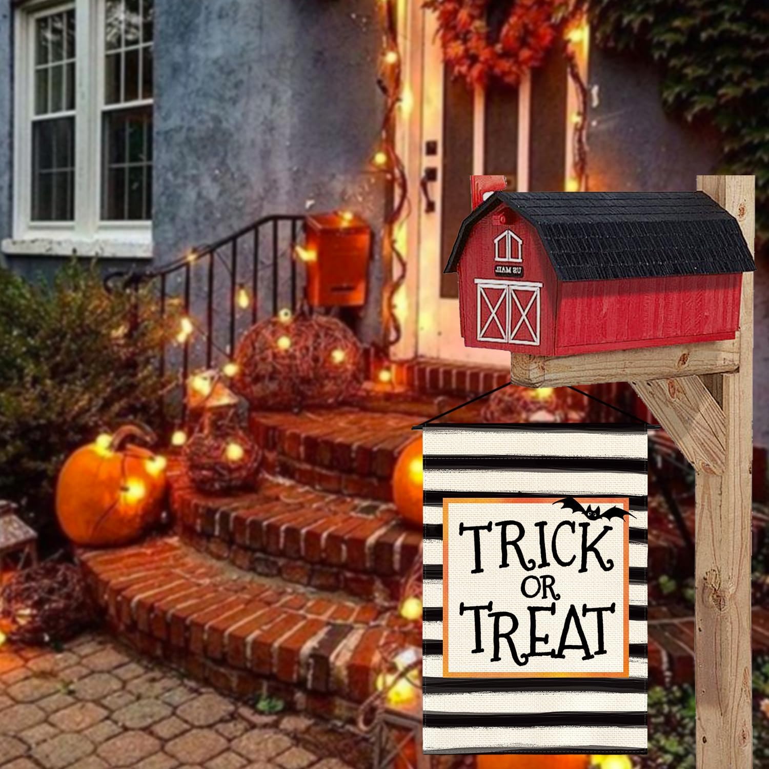 AVOIN colorlife Halloween Garden Flag 12x18 Inch for Outside
