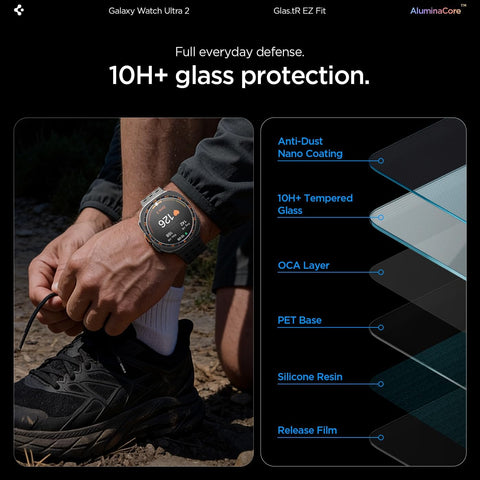 Spigen GlasTR EZ FIT Screen Protector for Galaxy Watch Ultra 2