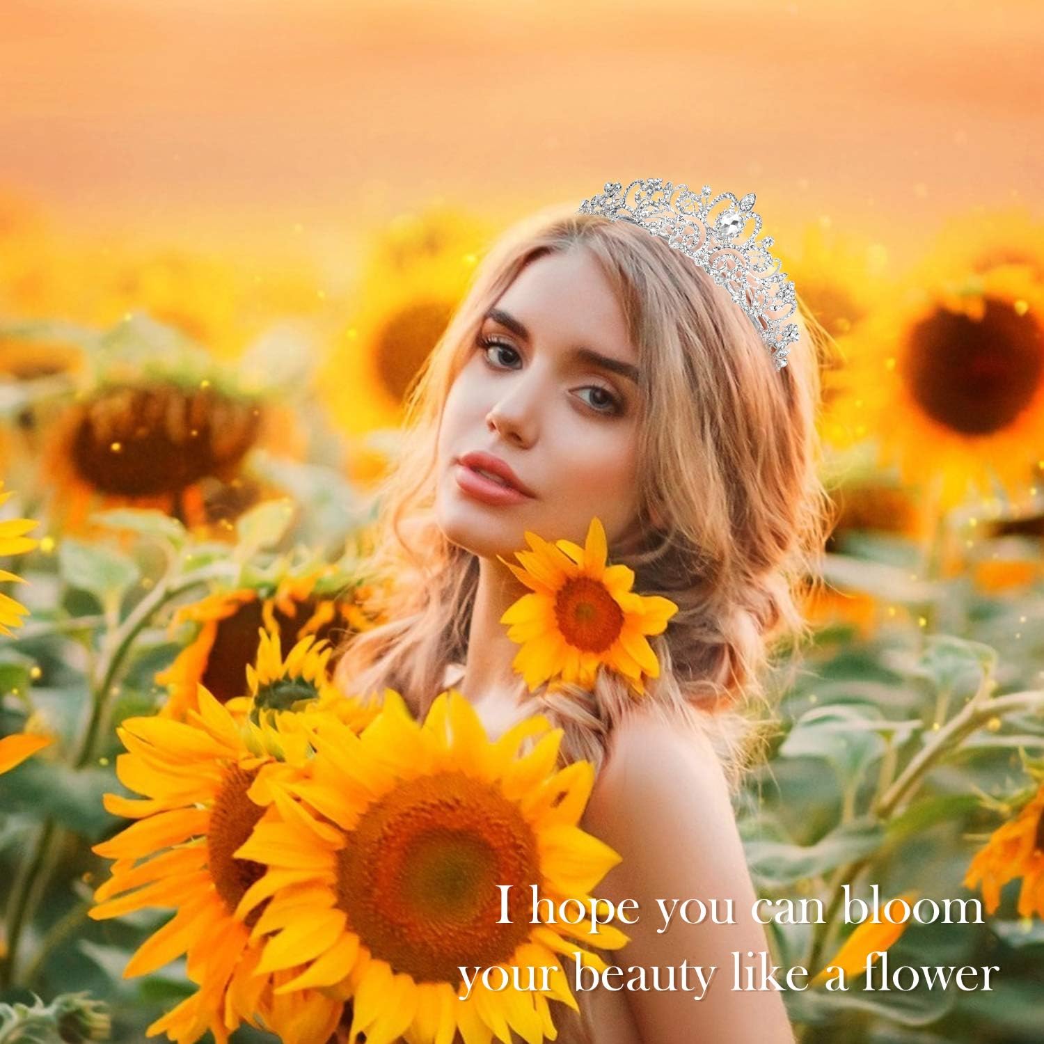 VELSCRUN Tiara for Women Silver, Happy Birthday Queen Tiara, Crown for Girls with Birthday Girl Sash, Crowns for Women with Rhinestone