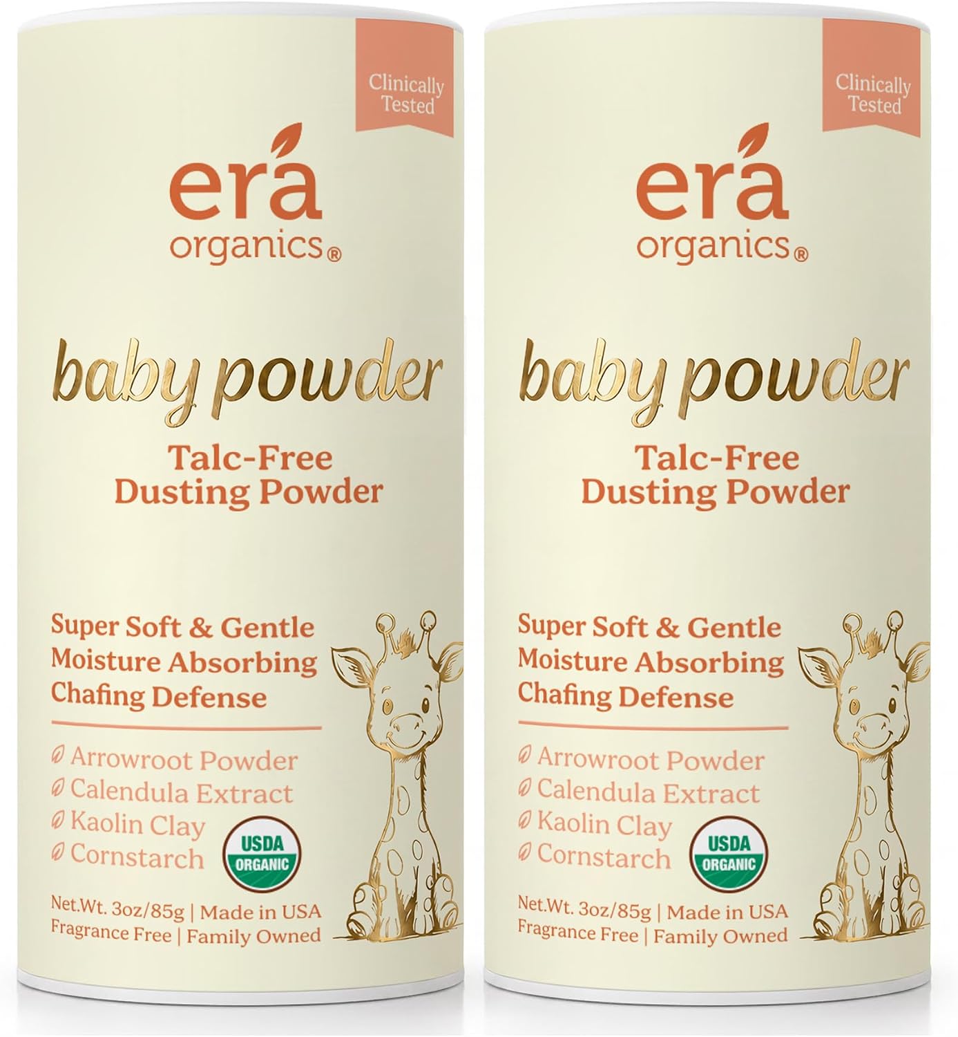 Talc-Free Organic Baby Powder - Non-Toxic Dusting Powder for Baby & Body