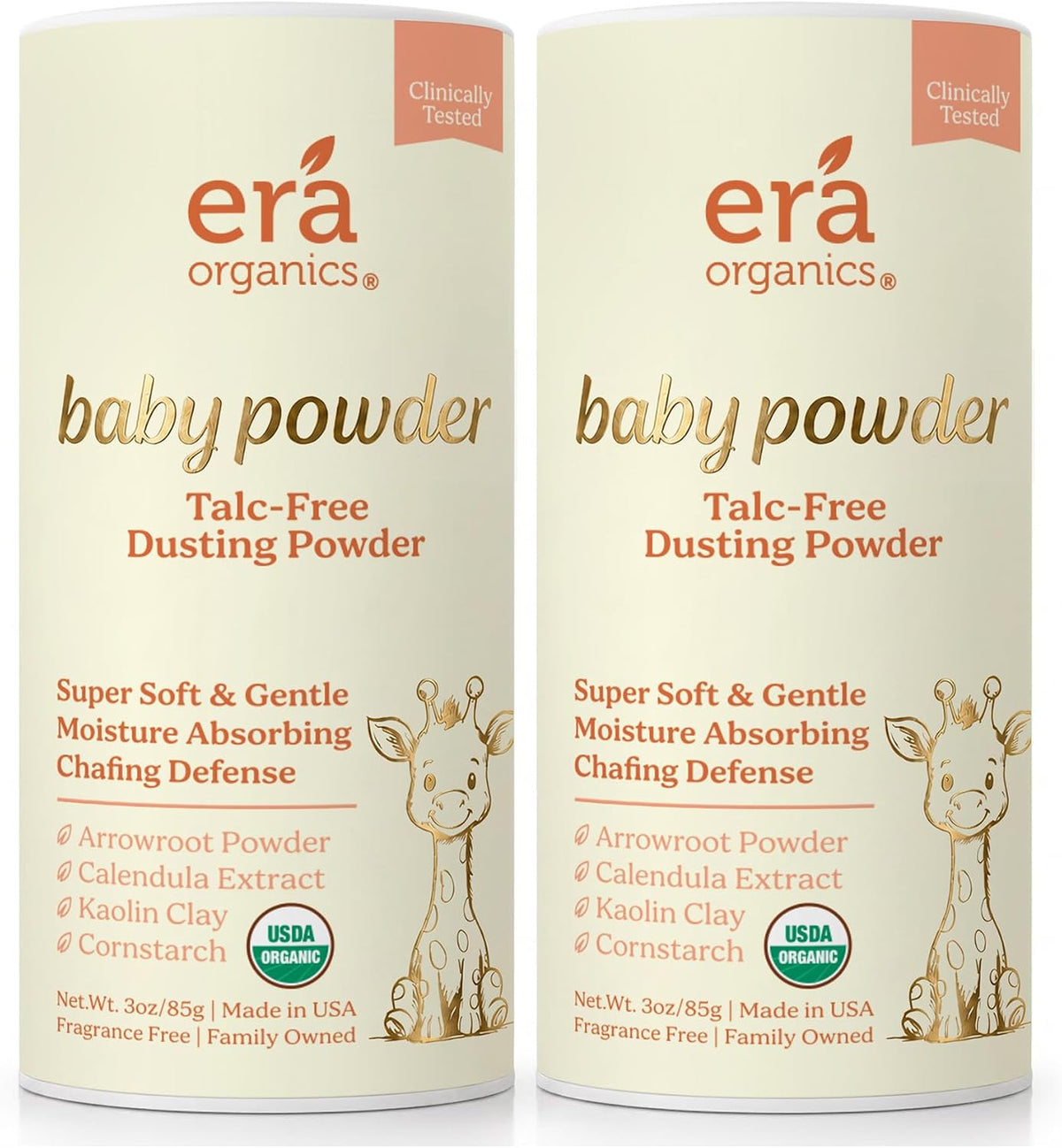 Talc-Free Organic Baby Powder - Non-Toxic Dusting Powder for Baby & Body