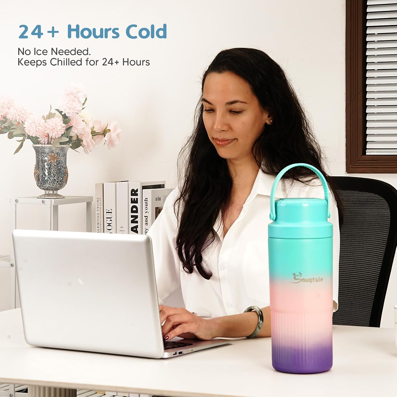 22oz Portable Breast Milk Cooler Bottle – Milk Cooler for Breastmilk, 24H+ Cooling, with 2 BPA-Free Bottles with Measurement Marks, Travel Essential for Outdoor Breastfeeding & Pumping