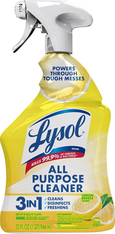Lysol All Purpose Cleaner Spray, Disinfectant, Lemon, 32oz