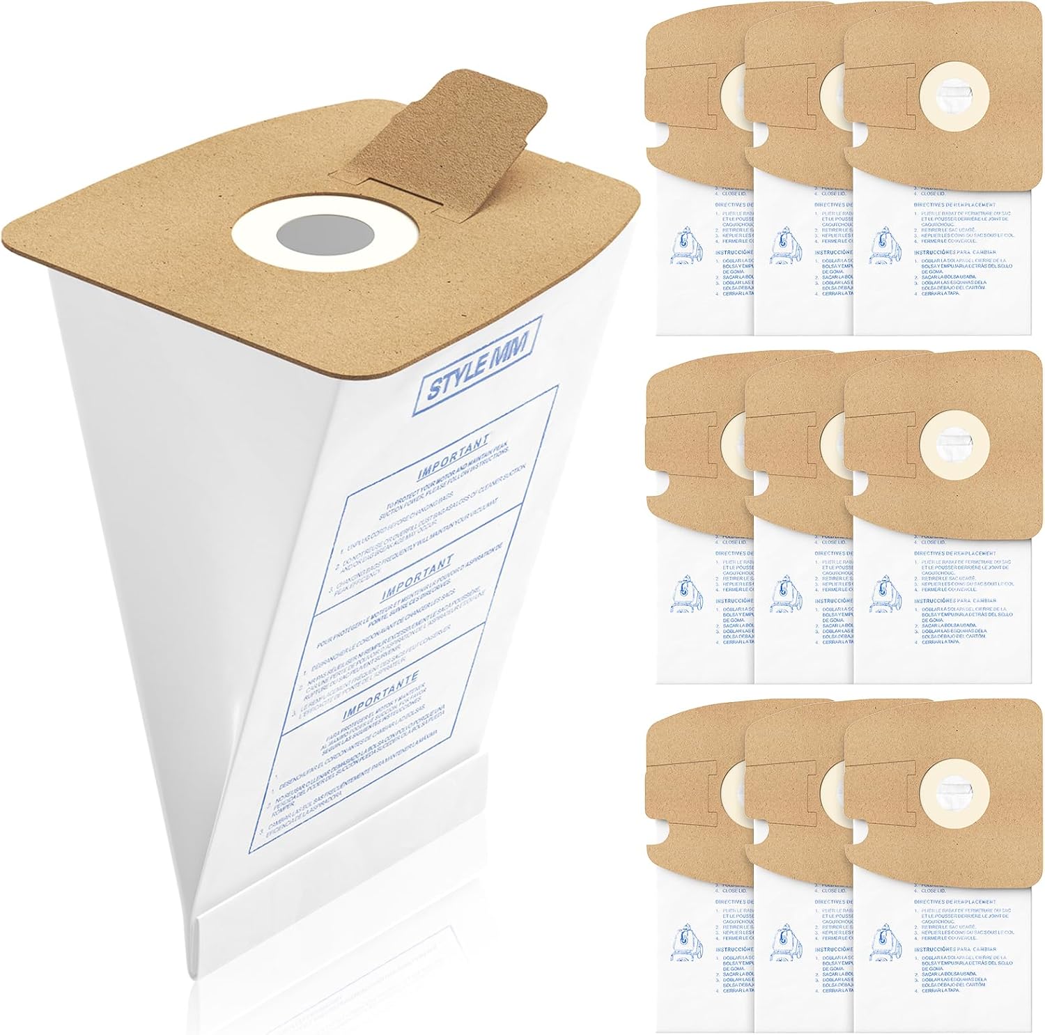 Style MM Vacuum Bags for Eureka Mighty Mite 3670 3680 Canister Vacuums